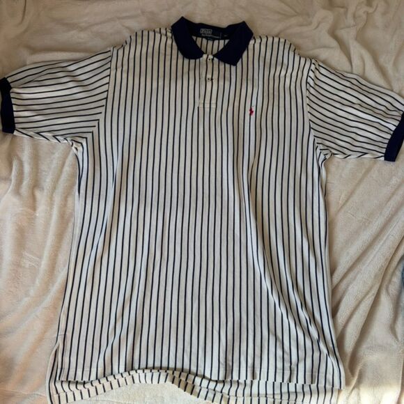 Polo by Ralph Lauren Other - Polo Ralph Lauren Navy White Striped Polo Shirt Size XL Mens 100% Cotton